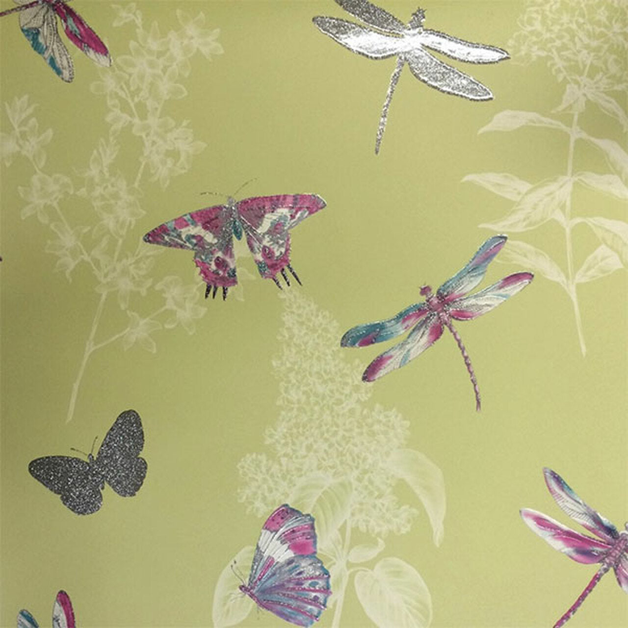 Wings Enchantment Imagine Nursey Wallpaper - Yellow