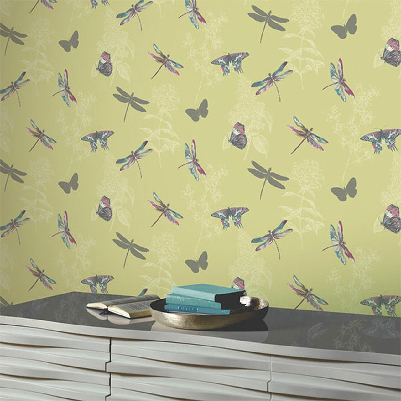 Wings Enchantment Imagine Nursey Room Wallpaper - Yellow