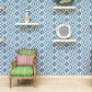 CIRCLES & SQUARES Azure Room Wallpaper