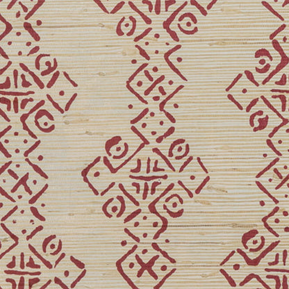 Mali Grasscloth Ruby Wallpaper