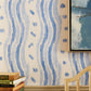 IKAT STRIPE Azure Room Wallpaper