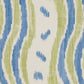 IKAT STRIPE Blue Lime Wallpaper