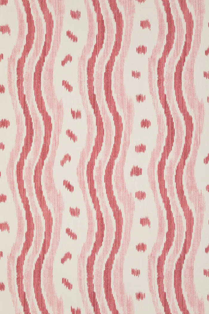 IKAT STRIPE Coral  Wallpaper