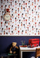 Drummer Boy Imagine Fun Nursey Room Wallpaper 2 - Red