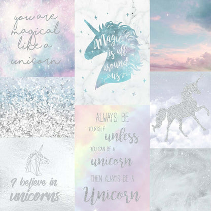 Believe in Unicorns Nursey Wallpaper - Multicolor