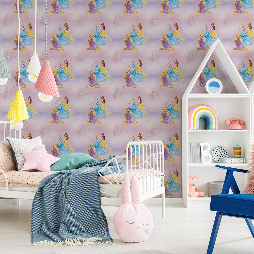 Pretty as a Princess Nursey Room Wallpaper 2 - Pink