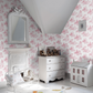 Princess Toile Nursey Room Wallpaper 6 - Pink