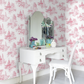 Princess Toile Nursey Room Wallpaper 7 - Pink