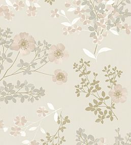 Prairie Rose Wallpaper - Cream
