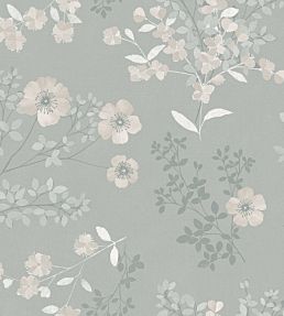 Prairie Rose Wallpaper - Gray 