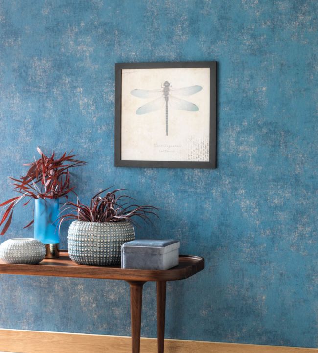 Prague Stone Uni Room Wallpaper - Blue