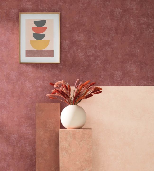 Prague Stone Uni Room Wallpaper - Pink