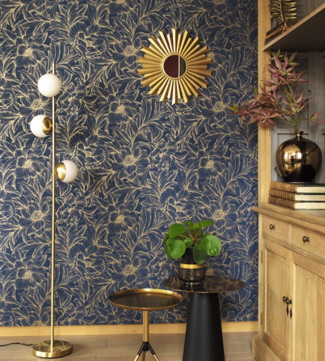 Monceau Room Wallpaper - Blue