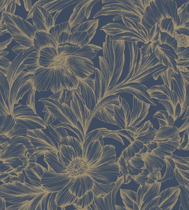 Monceau Wallpaper - Blue