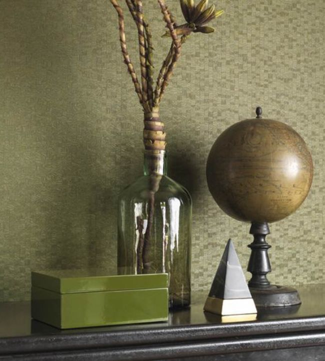 Lignum Room Wallpaper - Green