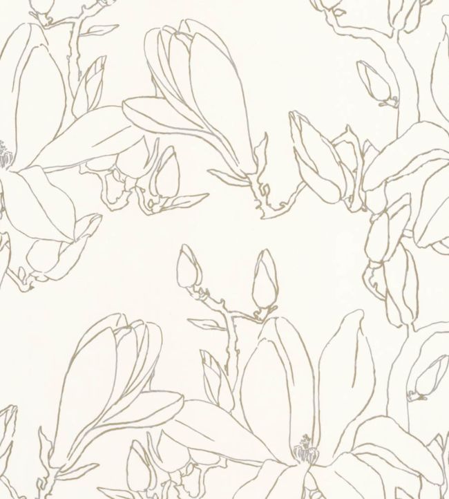 Magnolia Wallpaper - White