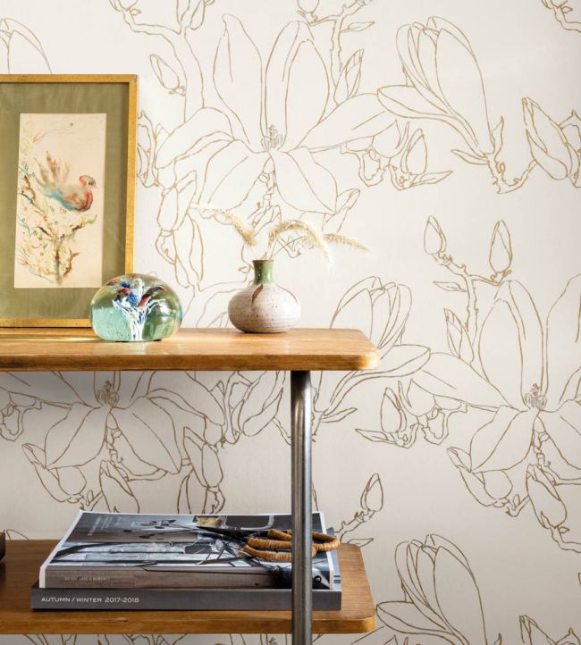 Magnolia Room Wallpaper 2 - White