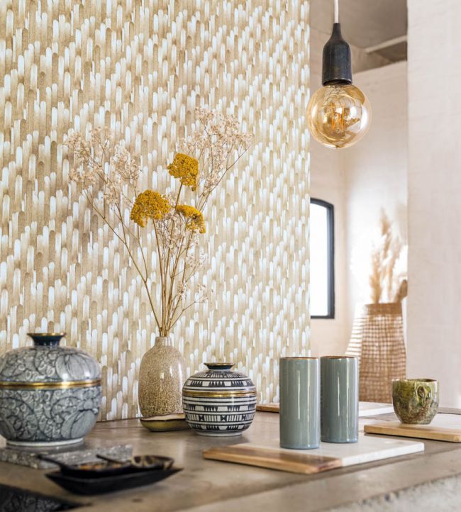 Ocelle Room Wallpaper - Sand