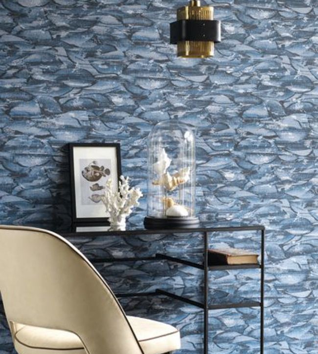 Oceanum Room Wallpaper - Blue