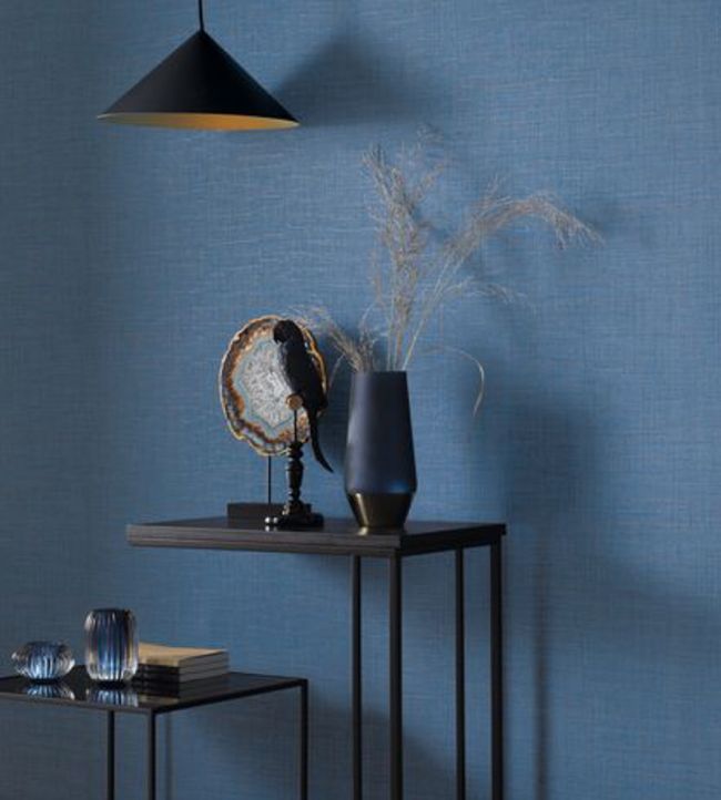 Tweed Blue Wallpaper - Teal