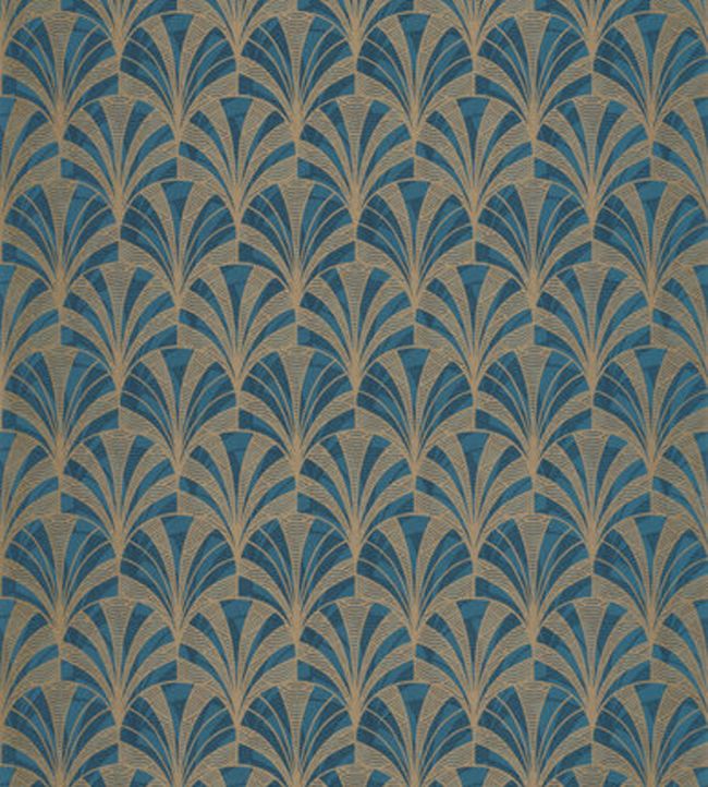 Palmette Wallpaper - Teal 