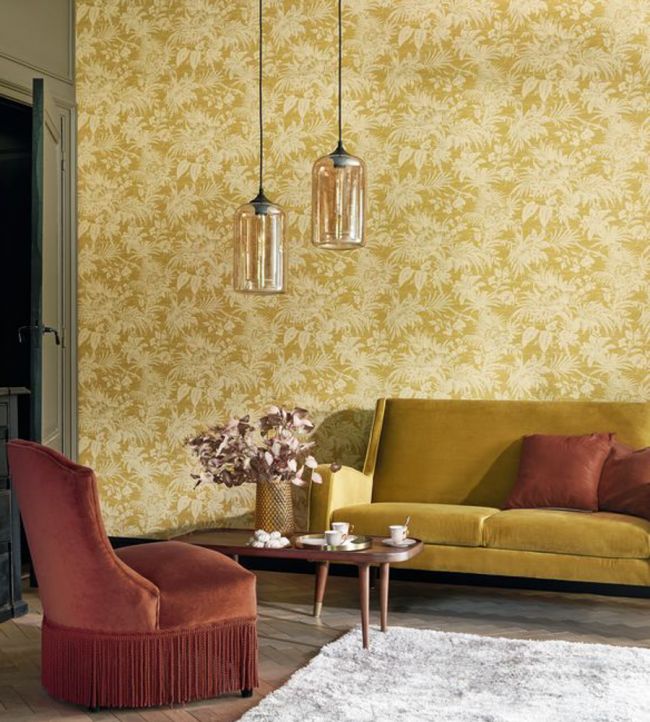 Fern Room Wallpaper - Yellow