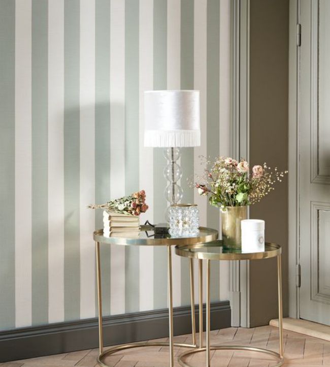 Stripe Room Wallpaper - Gray