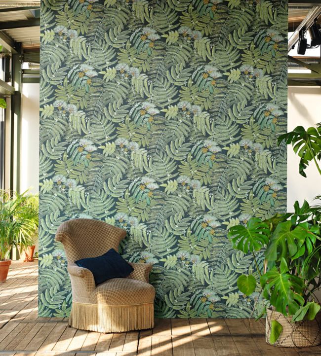 Albizia Room Wallpaper 2 - Green