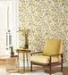 Hojas Room Wallpaper - Yellow