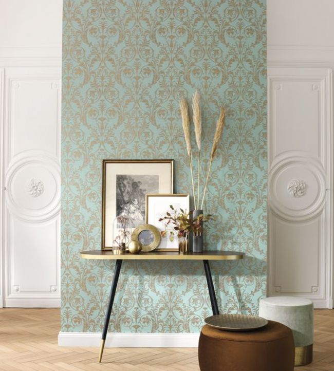 Trianon Room Wallpaper - Teal