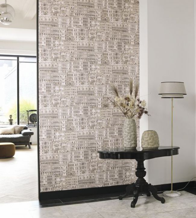 Edifice Room Wallpaper - Gray