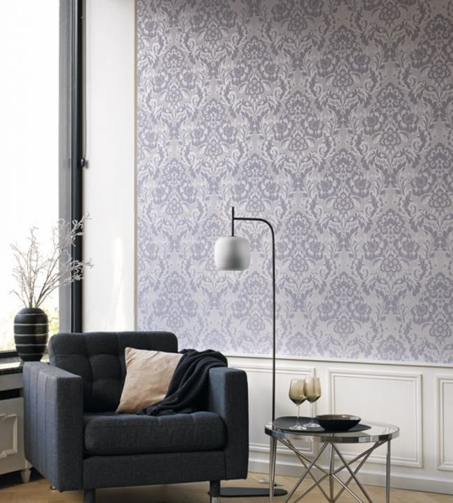 Demeure Room Wallpaper - Silver