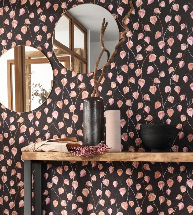 Lanternes Room Wallpaper 2 - Black