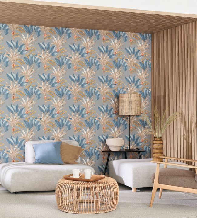 Palma Room Wallpaper - Blue