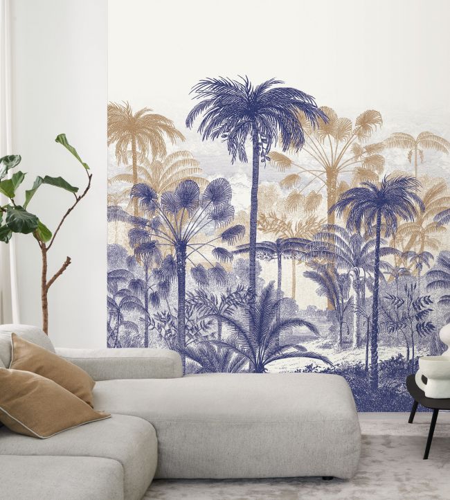 Bosque L Room Wallpaper - Blue