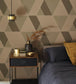 Tangram Room Wallpaper - Brown