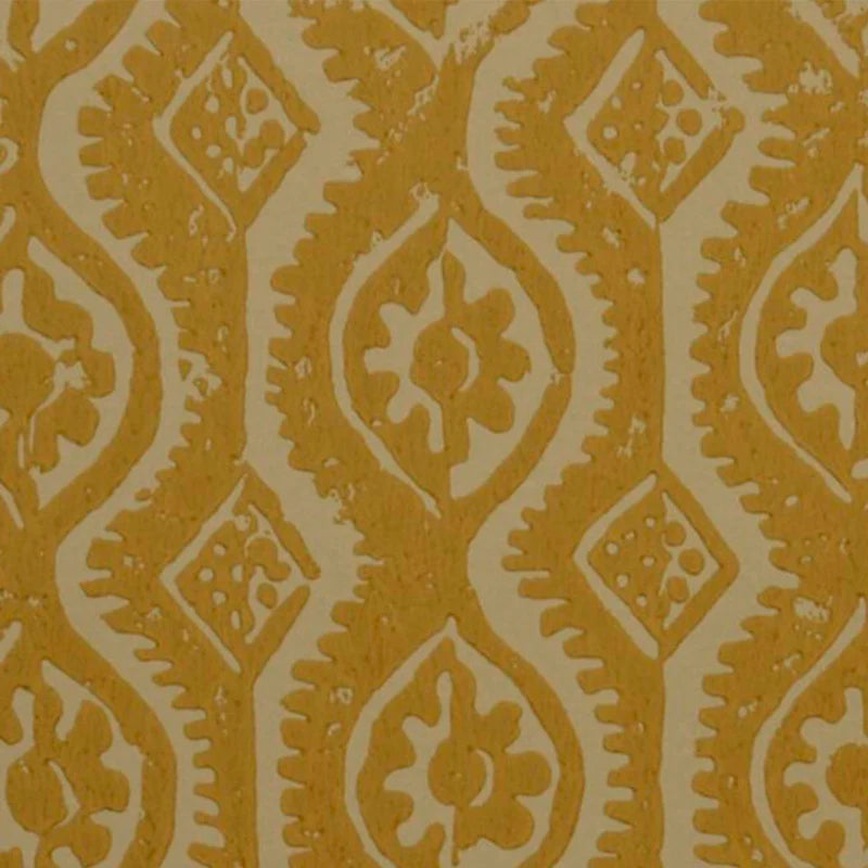 SMALL DAMASK Ochre Wallpaper