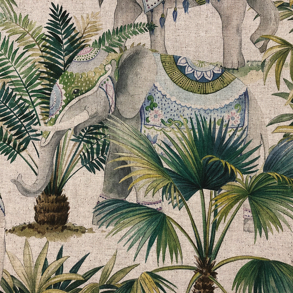 Oriental Elephant Fabric | Double Width Fabric