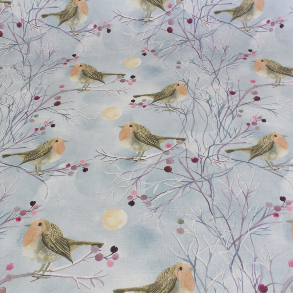 Voyage Maison Festive Robin Frost Fabric