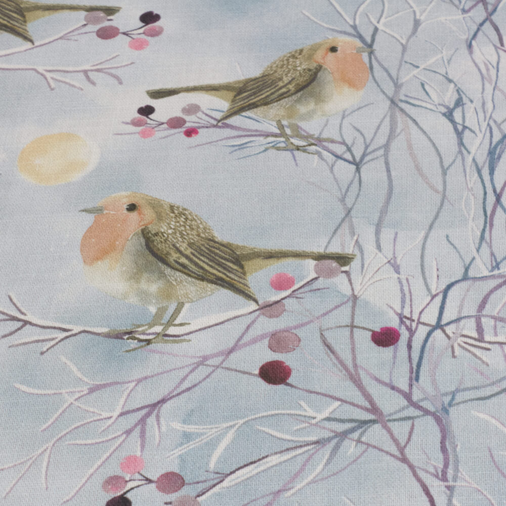 Voyage Maison Festive Robin Frost Room Fabric