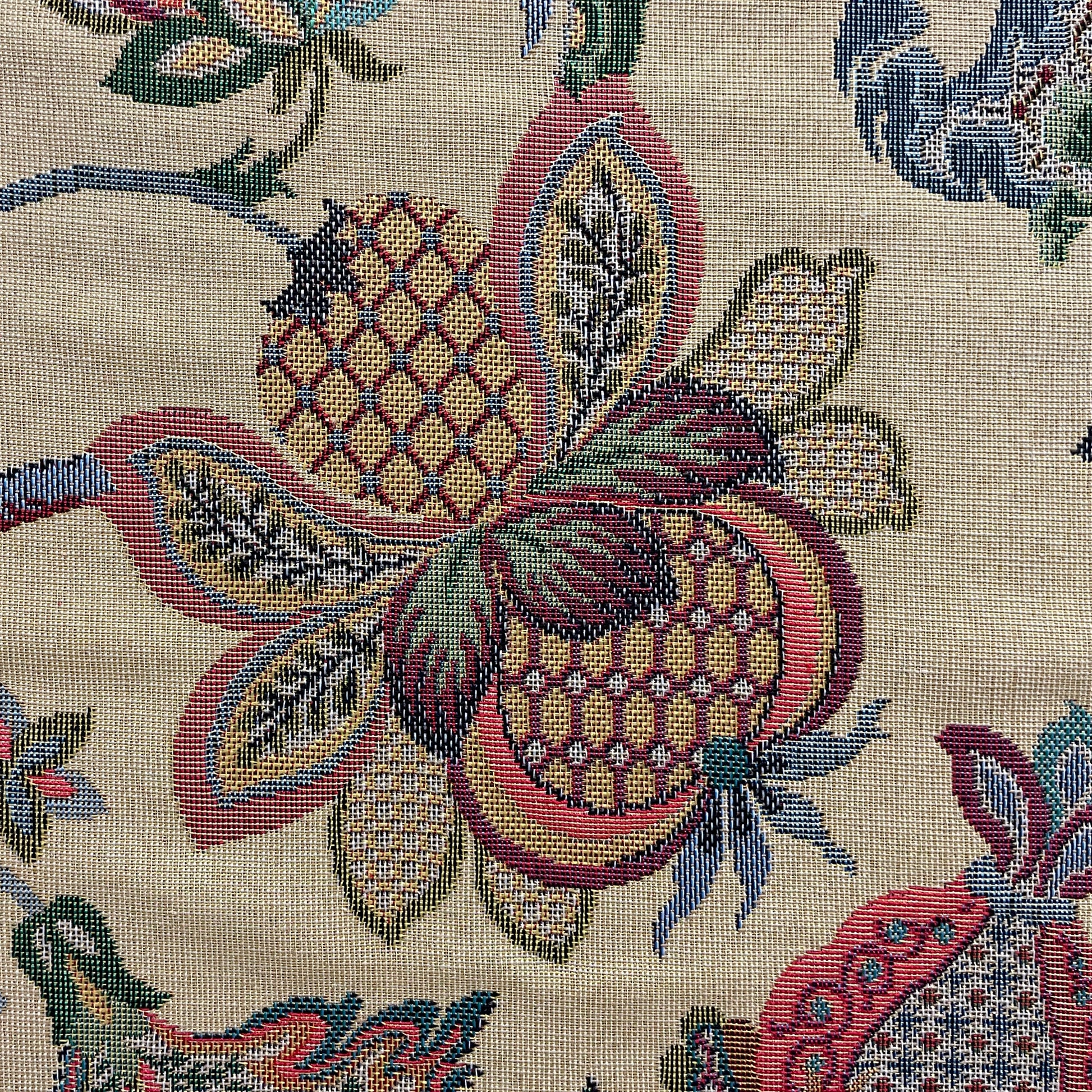 Tapestry Fabric Jacobean Floral Garden