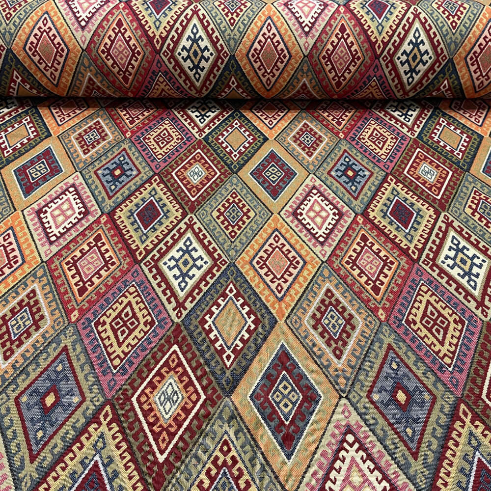 Persian Empire Red Kilim Tapestry Room Fabric