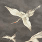 Asian Cranes Fabric Double Width Room Fabric - Gray