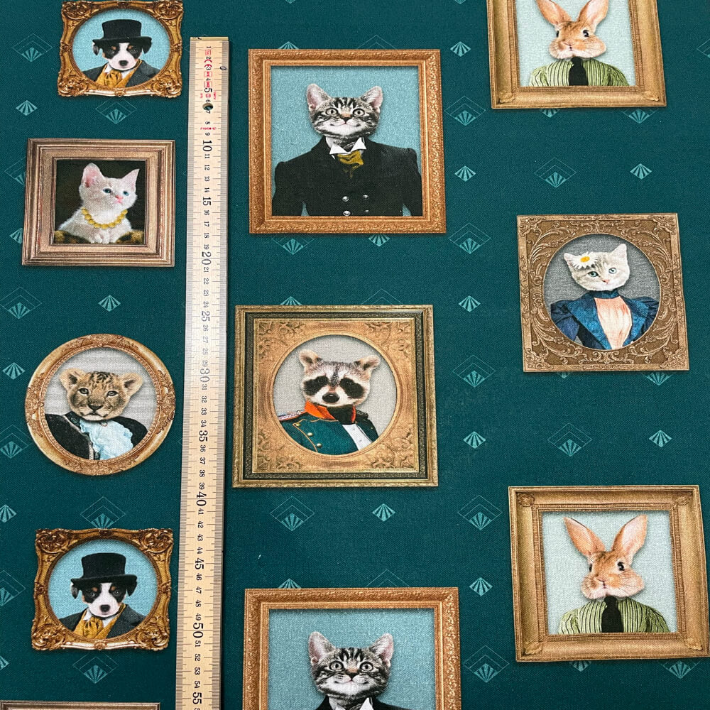 Tabby & Friends Teal Room Fabric