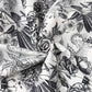 Delph Floral Grey Double Width Room Fabric