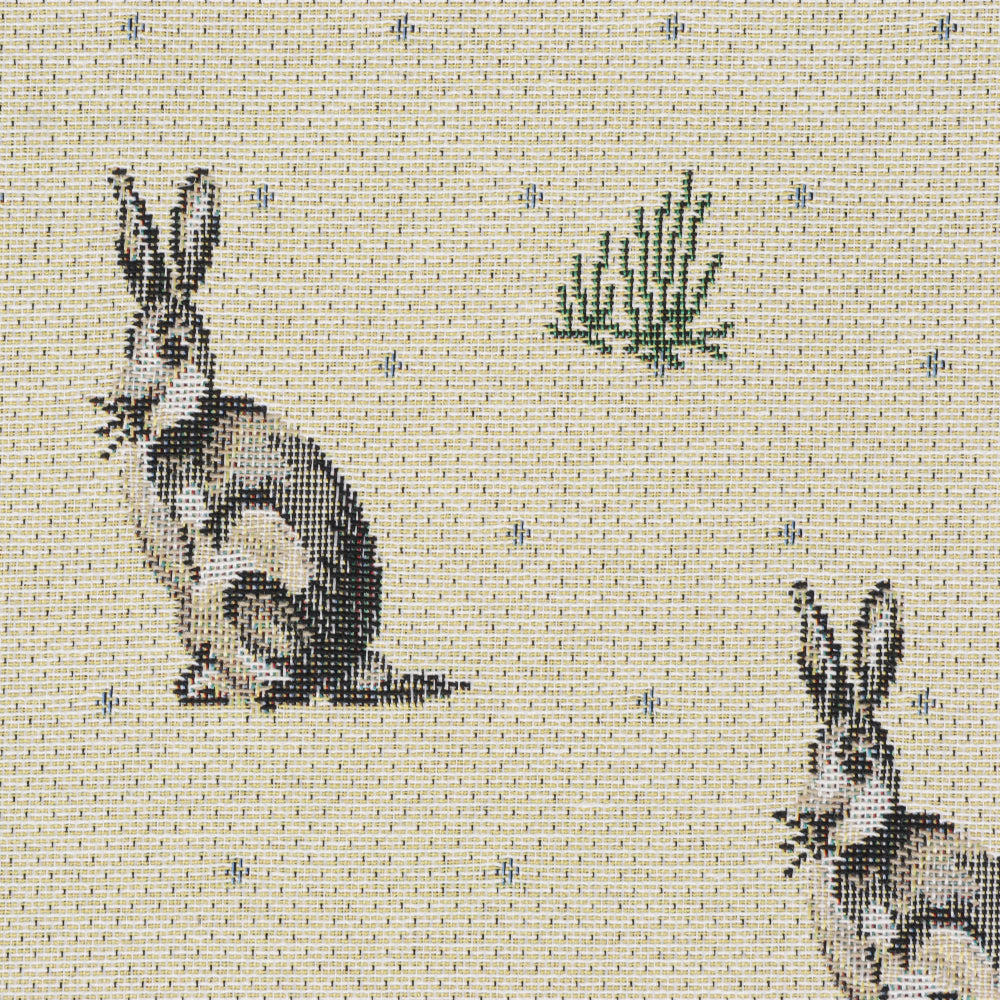 Bunny Meadow Room Tapestry Fabric - Gray