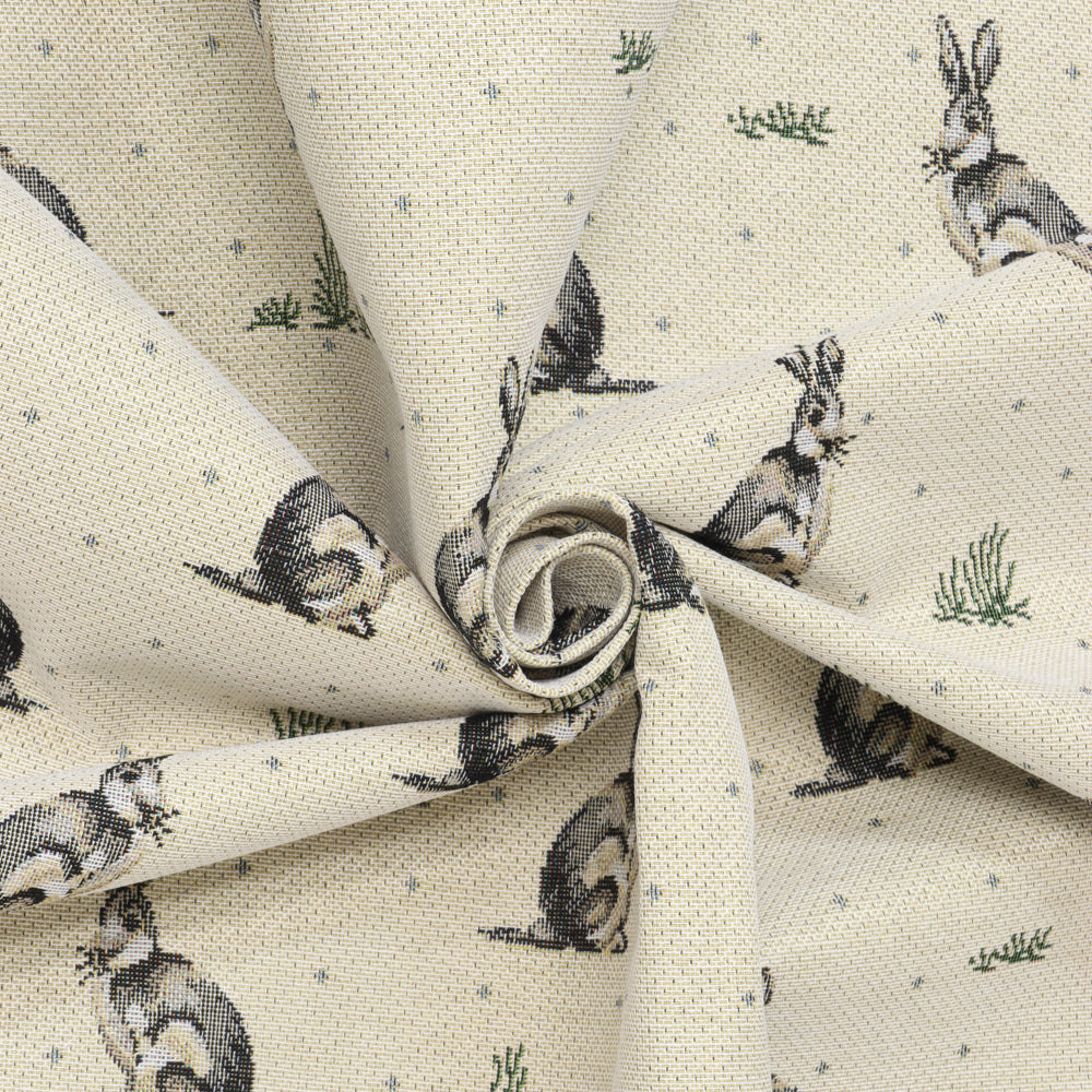 Bunny Meadow Room Tapestry Fabric 4 - Gray