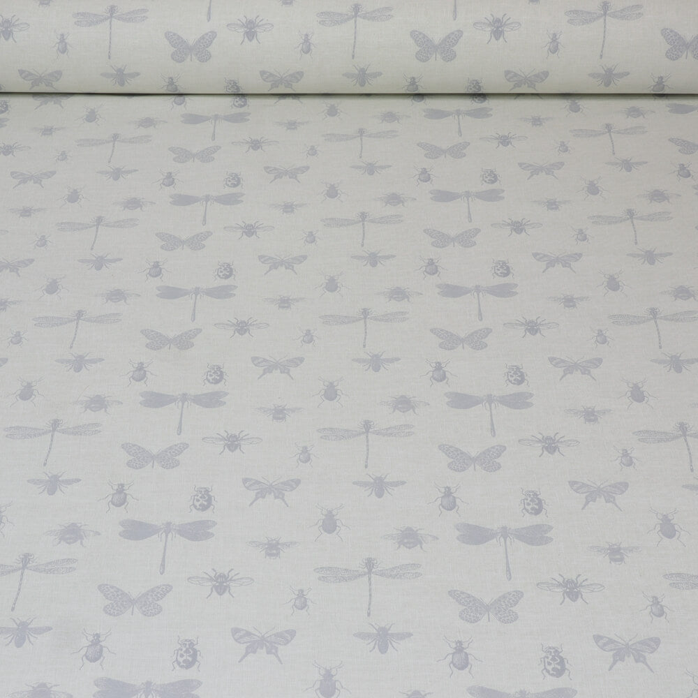 Bugs and Butterflies Pale Duck Egg Room Fabric