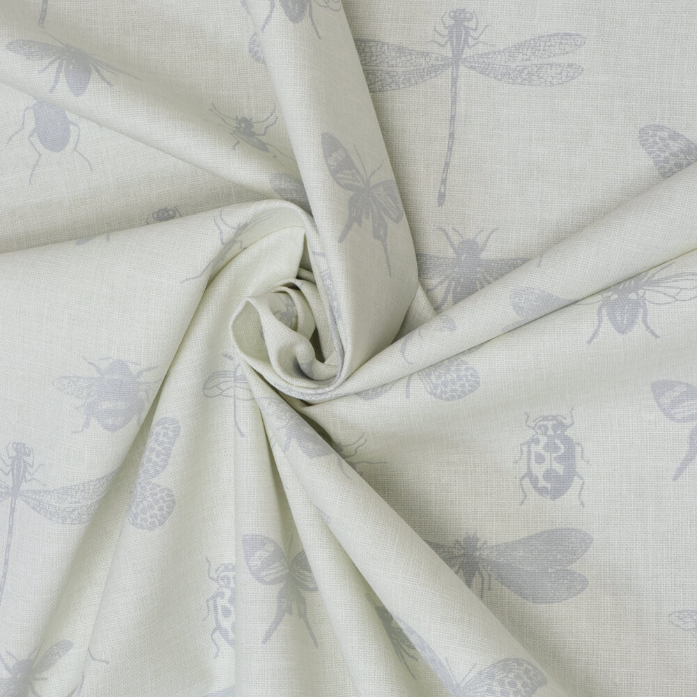 Bugs and Butterflies Pale Duck Egg Room Fabric