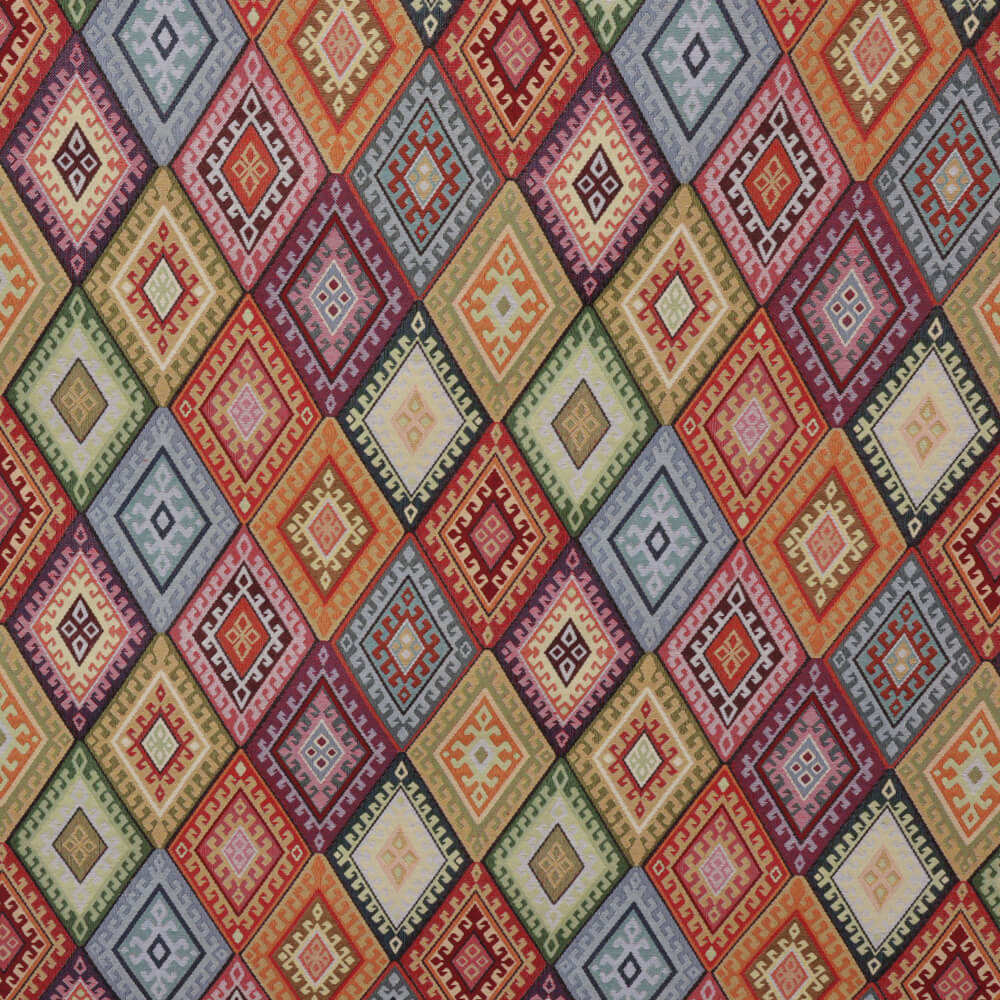 Persian Empire Multi Kilim Tapestry Fabric